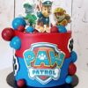 Blue & Red Paw Patrol Cake
